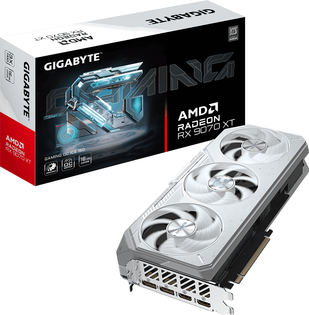 GIGABYTE Radeon RX 9070 XT GAMING OC ICE 16G — hero