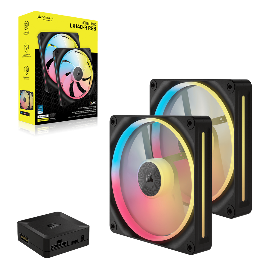 Corsair iCUE LINK LX140-R RGB 140mm 2-Pack Case Fan — 1