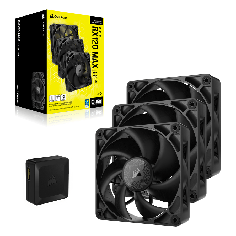 Corsair iCUE LINK RX120 MAX 120mm 3-Pack Case Fan — 1