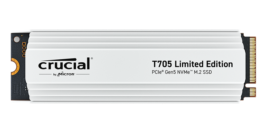 Crucial T705 2TB PCIe 5.0 NVMe with Heatsink White — 1