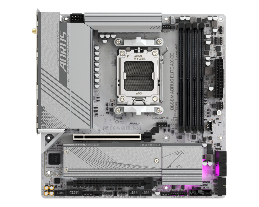 Gigabyte B650M AORUS ELITE AX ICE — 1