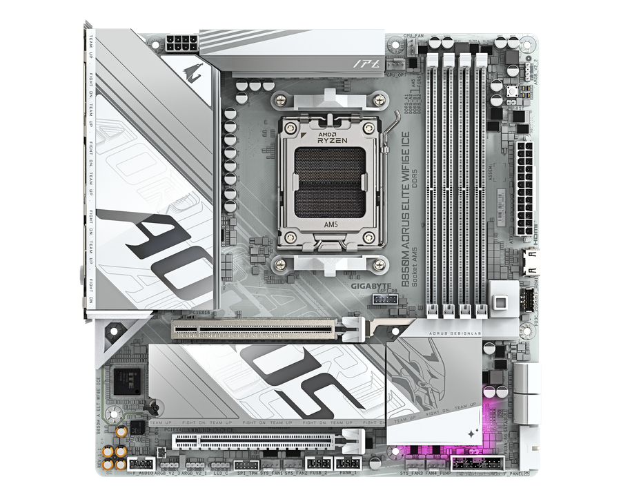 Gigabyte B850M AORUS ELITE WIFI6E ICE — 1