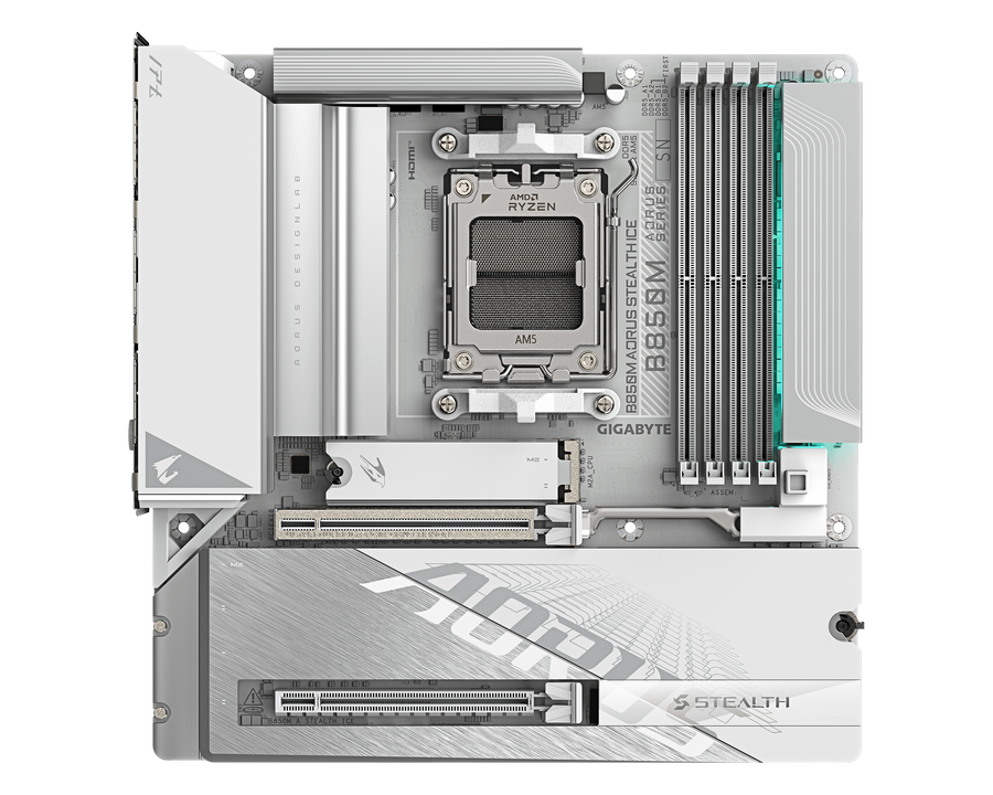 Gigabyte B850M AORUS STEALTH ICE — 1
