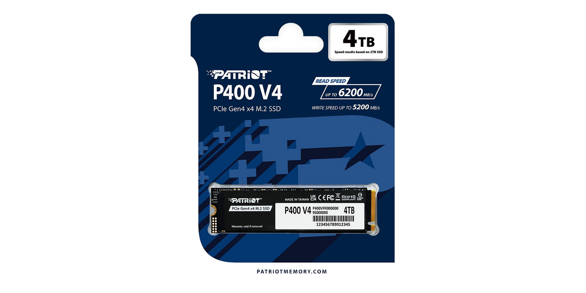 Patriot P400 V4 4TB PCIe 4.0 NVMe — 4