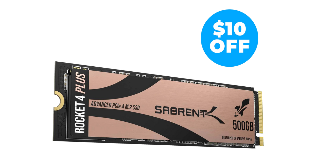 Sabrent Rocket 4 Plus 500GB PCIe 4.0 NVMe — 2