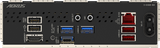 GIGABYTE B850I AORUS PRO — rear I/O