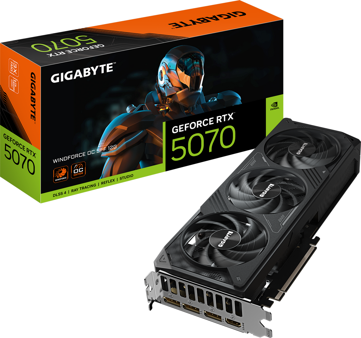 GIGABYTE GeForce RTX 5070 WINDFORCE OC SFF 12G — hero