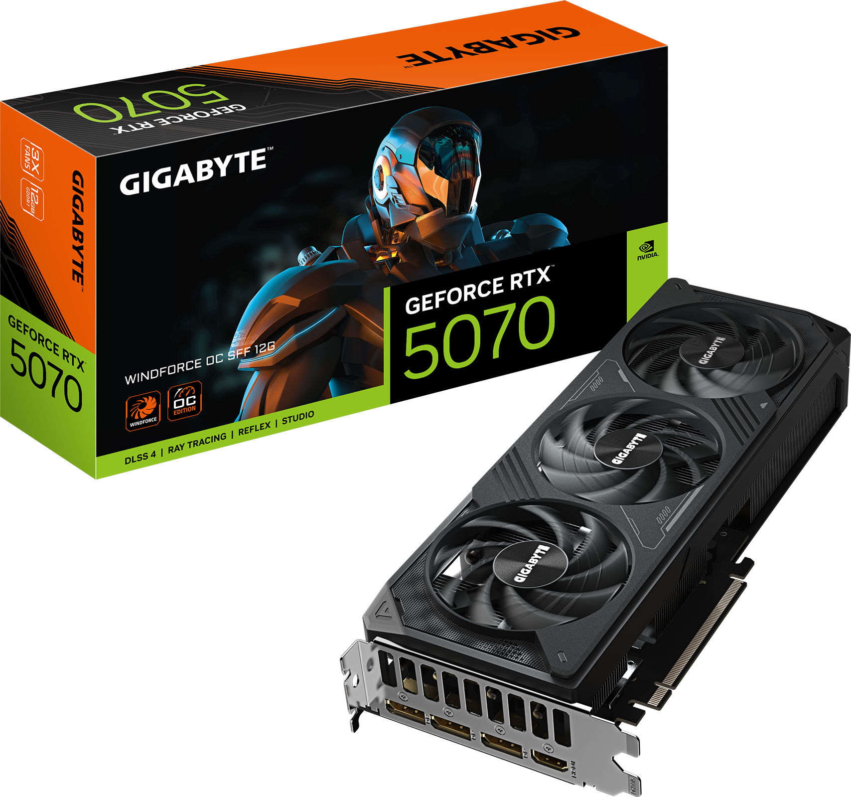 GIGABYTE GeForce RTX 5070 WINDFORCE OC SFF 12G — hero