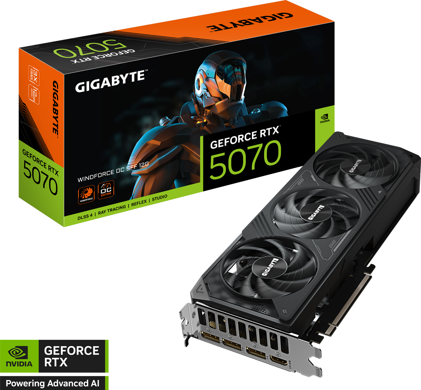 GIGABYTE GeForce RTX 5070 WINDFORCE OC SFF 12G — detail