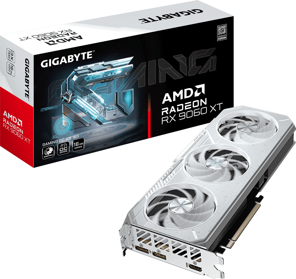GIGABYTE Radeon RX 9060 XT GAMING OC ICE 16G — hero