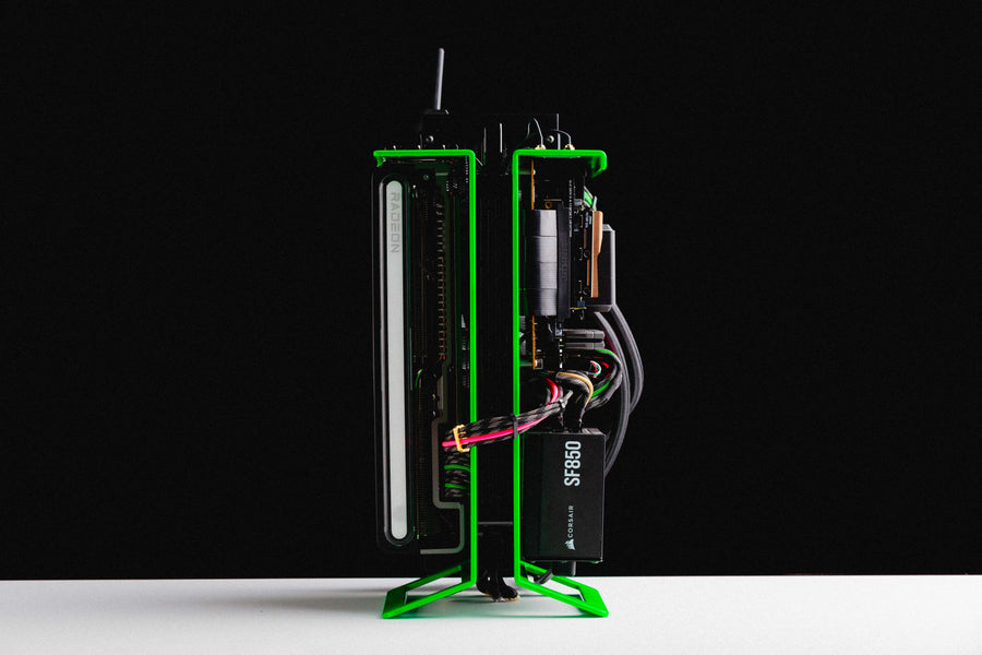 NIMBUS #001 - GREEN MACHINE - SFF - 9800x3D / 7900 XTX 24GB / 64GB / 4TB — 1
