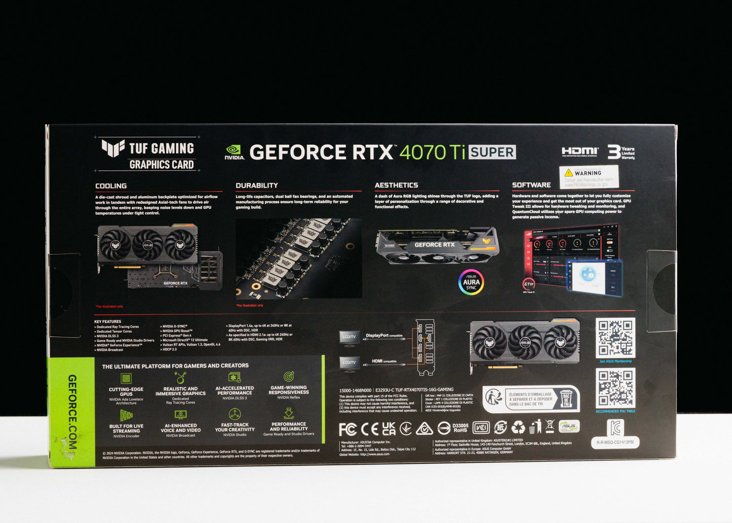 ASUS RTX 4070 Ti SUPER 16GB GDDR6X TUF