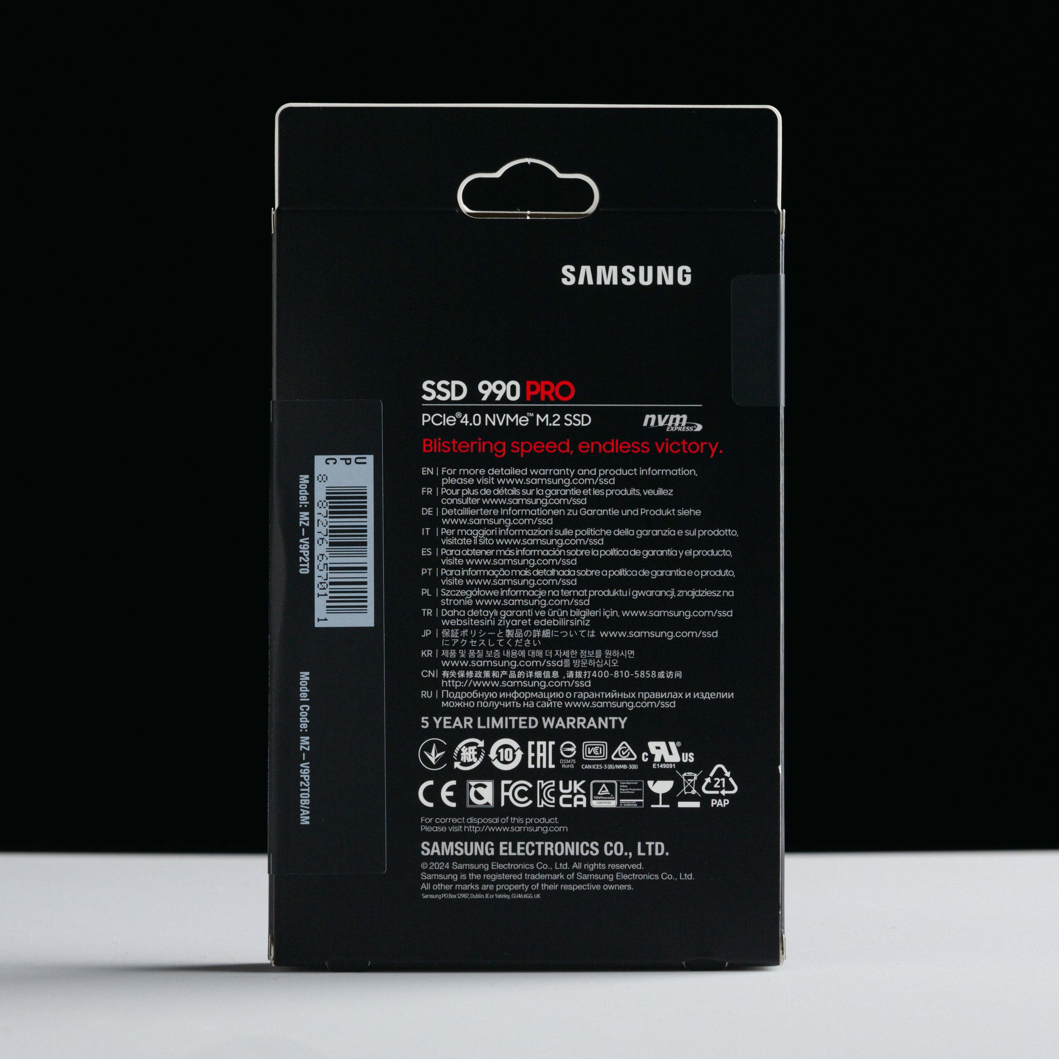 2TB - Samsung 990 Pro NVME PCIe 4.0 M.2 2280 (MZ-V9P2T0B/AM