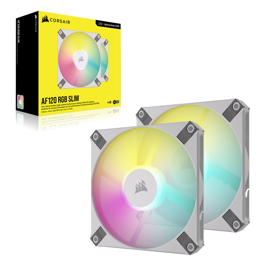 Corsair iCUE AF120 RGB SLIM 120mm White Case Fan — 1