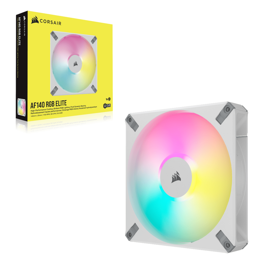 Corsair iCUE AF140 RGB ELITE 140mm White Case Fan — 1