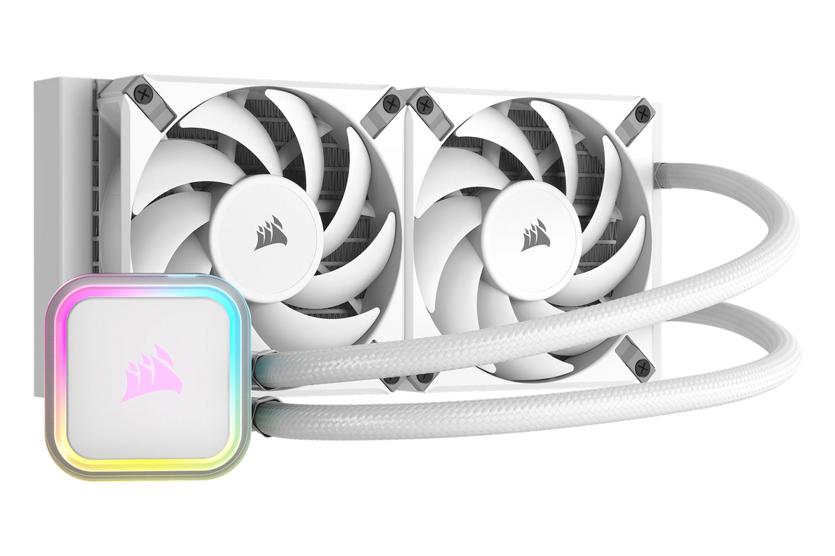 Corsair iCUE H100i RGB ELITE AIO Liquid Cooler White — 1