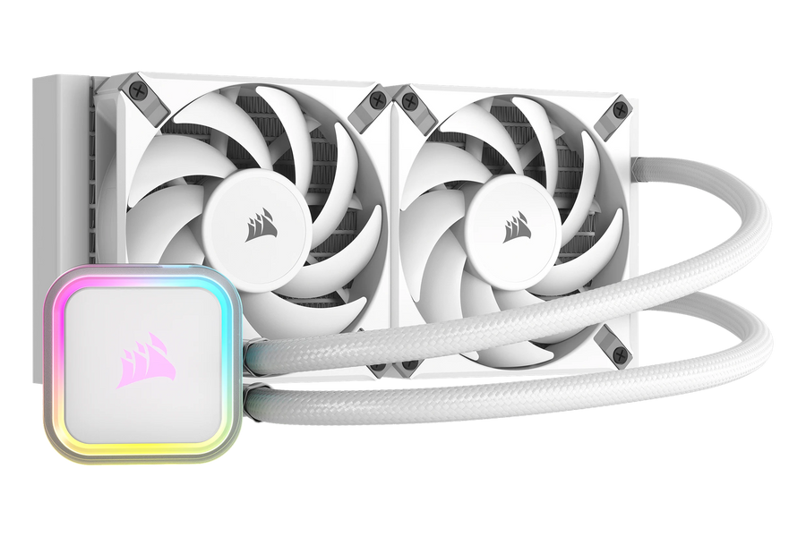 Corsair iCUE H100i RGB ELITE AIO Liquid Cooler White — 1