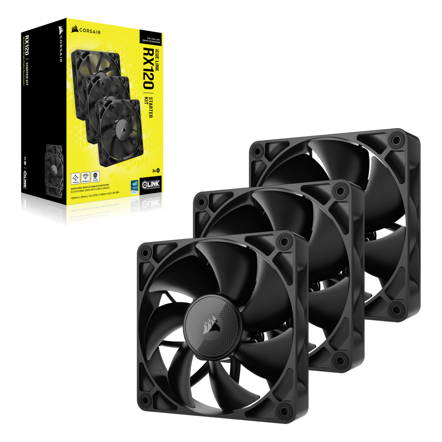 Corsair iCUE LINK RX120 120mm 3-Pack Case Fan — 1