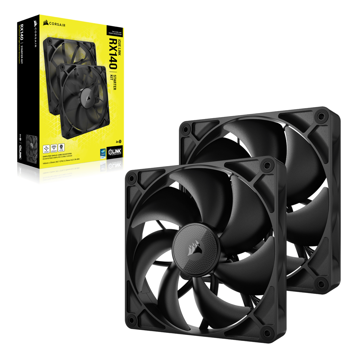Corsair iCUE LINK RX140 140mm 2-Pack Case Fan — 1
