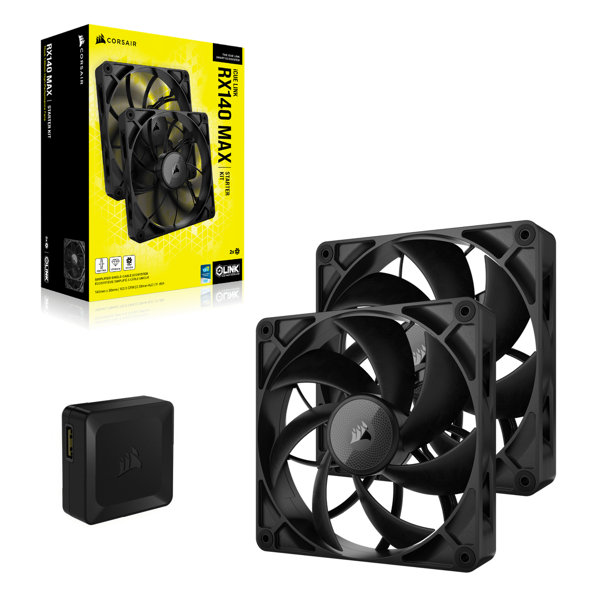 Corsair iCUE LINK RX140 MAX 140mm 2-Pack Case Fan — 1