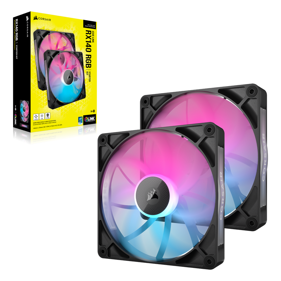 Corsair iCUE LINK RX140 RGB 140mm 2-Pack Case Fan — 1