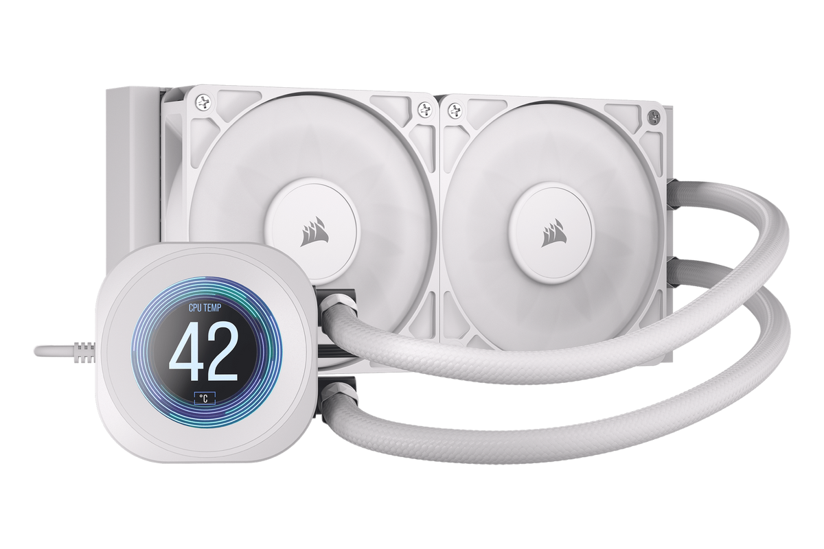 Corsair Nautilus 240 RS LCD AIO Liquid Cooler White — 1