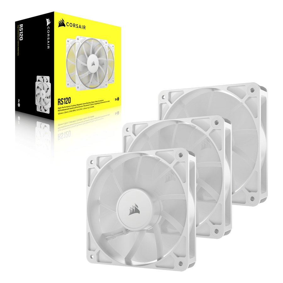 Corsair RS120 120mm 3-Pack White Case Fan — 1
