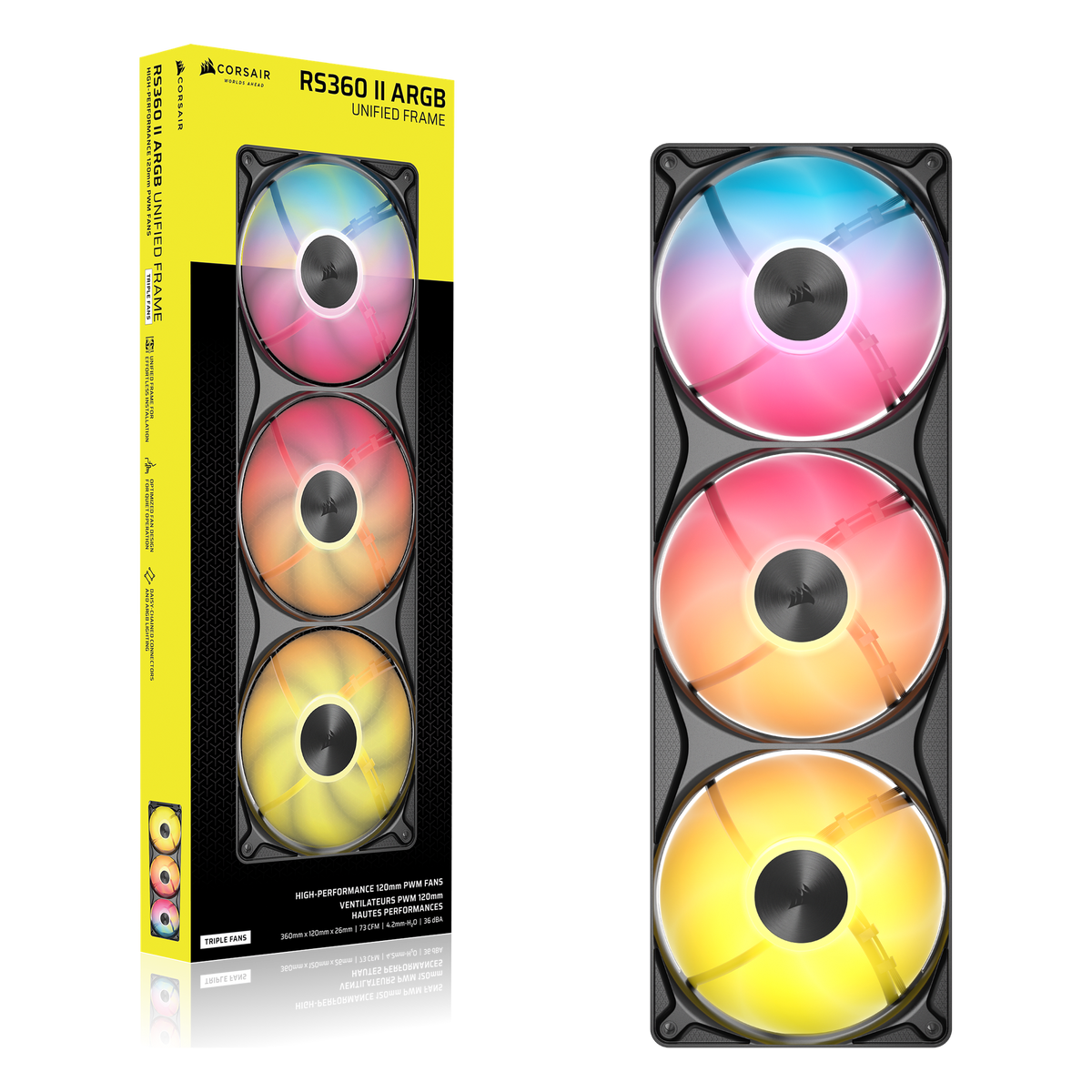Corsair RS360 II ARGB Unified Frame Case Fan — 1