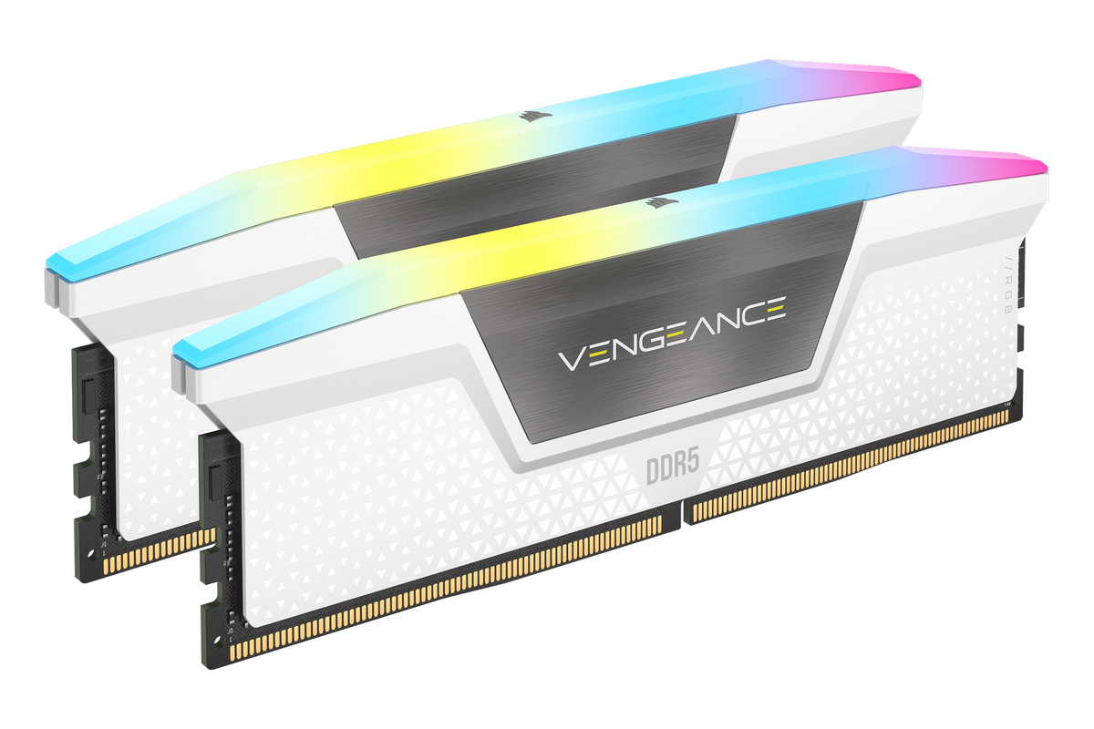 Corsair Vengeance RGB 32GB (2x16GB) DDR5-6000 CL30 White XMP (CMH32GX5M2B6000C30W) — 1