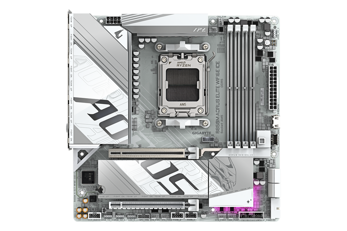 Gigabyte B850M AORUS ELITE WIFI6E ICE — 1