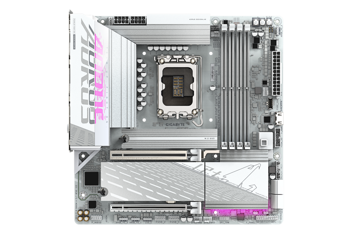 Gigabyte B860M AORUS ELITE WIFI6E ICE — 1