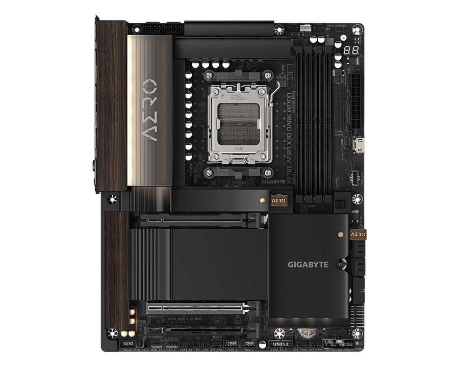 Gigabyte X870E AERO X3D DARK WOOD — 1