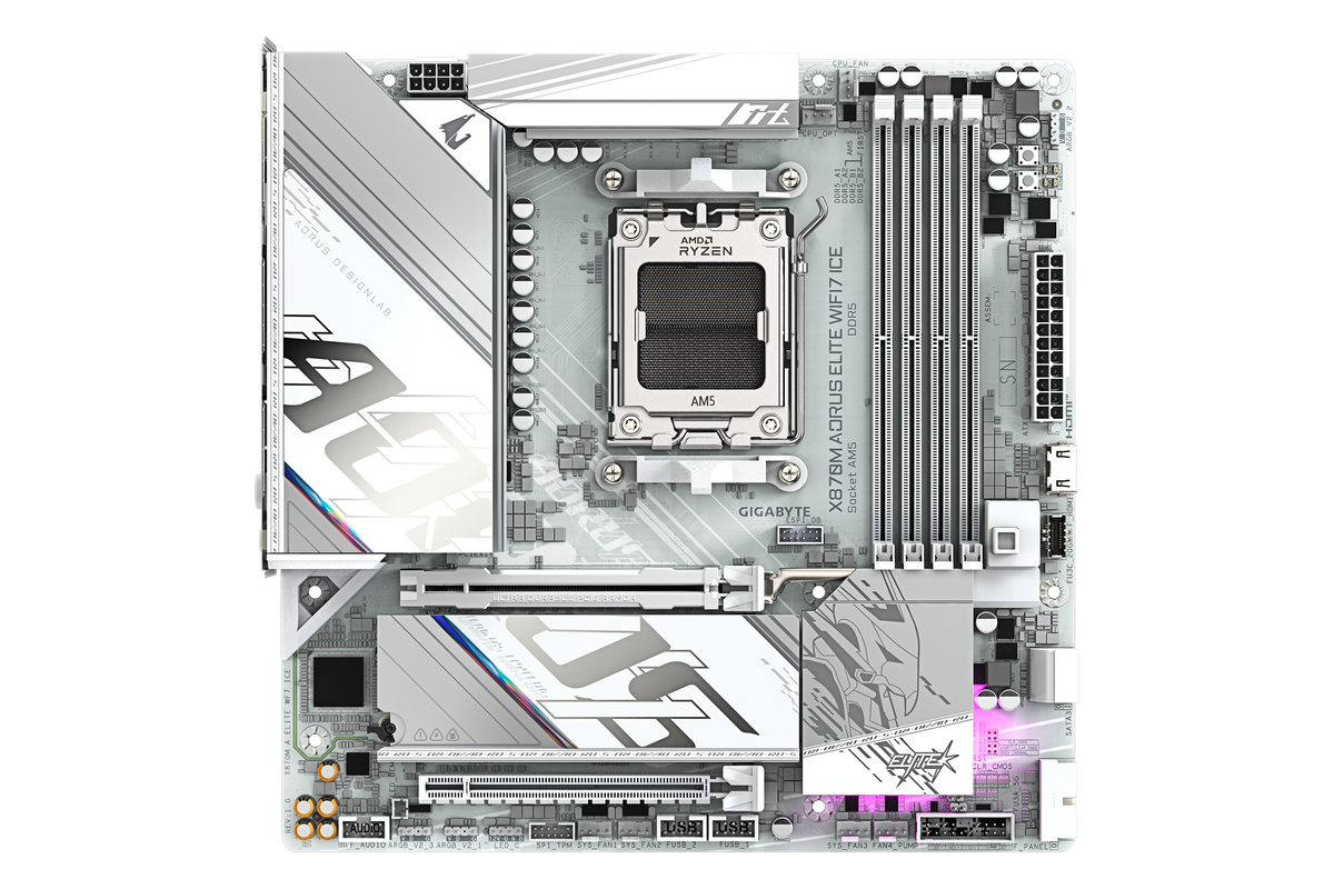 Gigabyte X870M AORUS ELITE WIFI7 ICE — 1