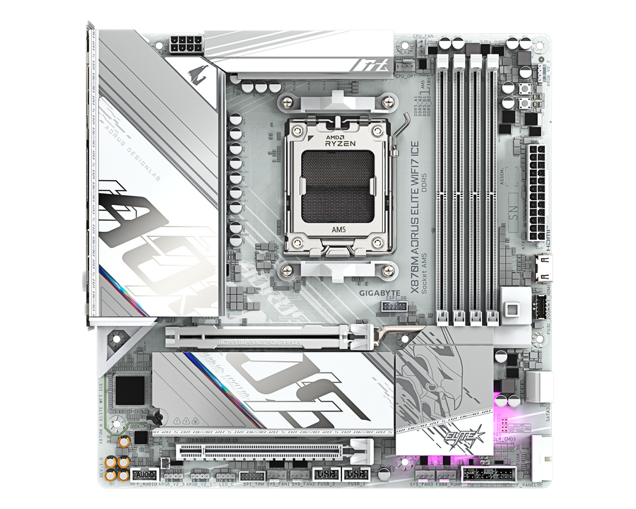 Gigabyte X870M AORUS ELITE WIFI7 ICE — 1