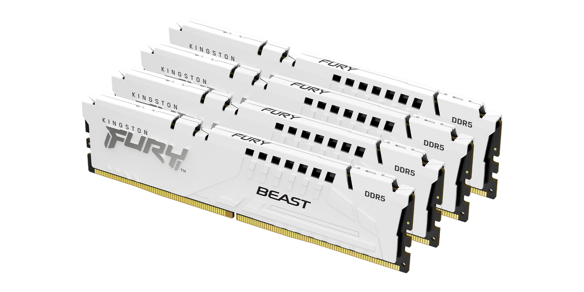 Kingston FURY Beast 128GB (4x32GB) DDR5-5600 CL40 White — 1