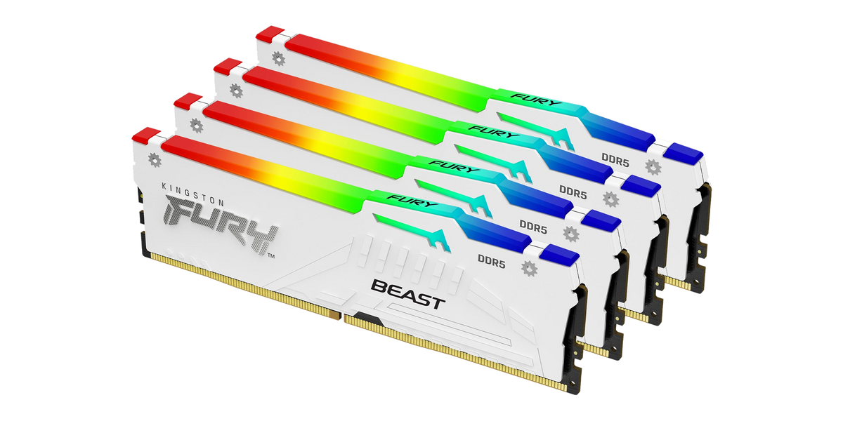 Kingston FURY Beast RGB 64GB (4x16GB) DDR5-5200 CL40 White — 1