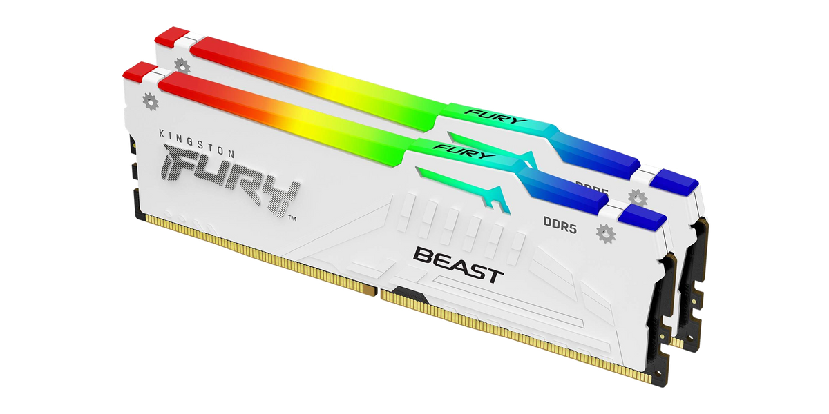 Kingston FURY Beast RGB 64GB (2x32GB) DDR5-6400 CL32 White XMP — 1