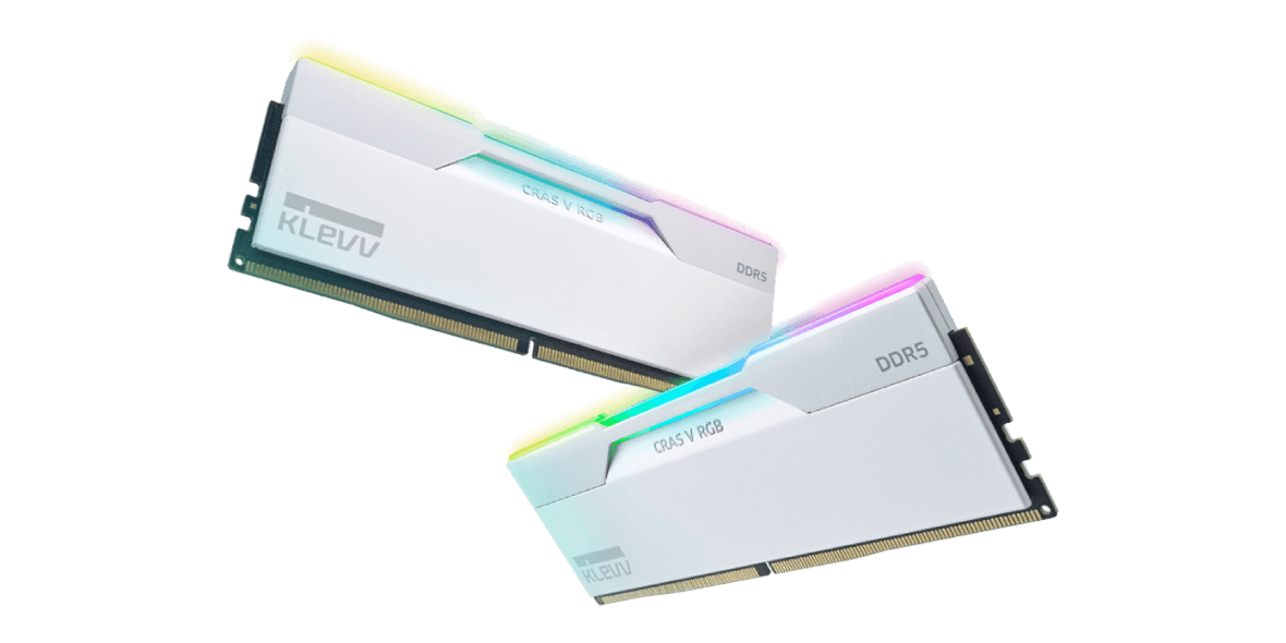 KLEVV CRAS V RGB 32GB (2x16GB) DDR5-6000 CL30 White (KD5AGUA80-60A300J) — 1