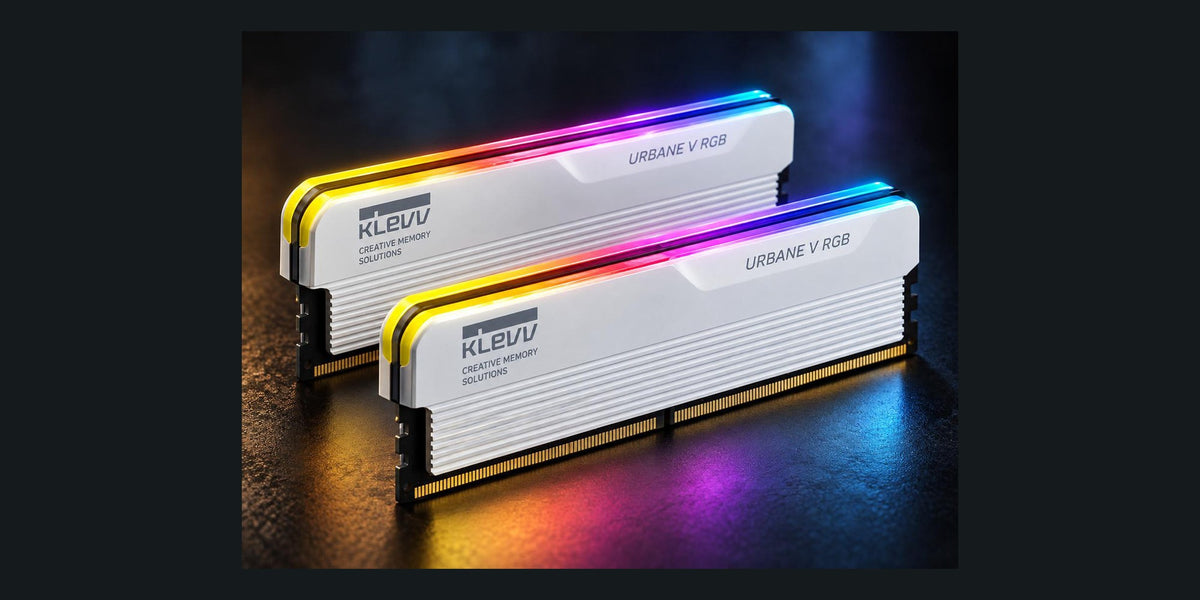 KLEVV URBANE V RGB 32GB (2x16GB) DDR5-6000 CL30 White (KD5AGUA80-60A300M) — 1