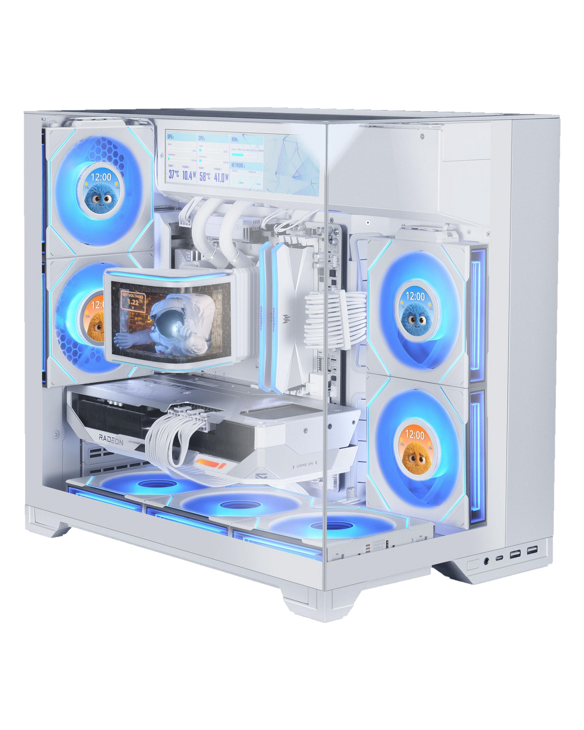 Lian Li O11 Vision-M Digital Micro-ATX Tower White — 1