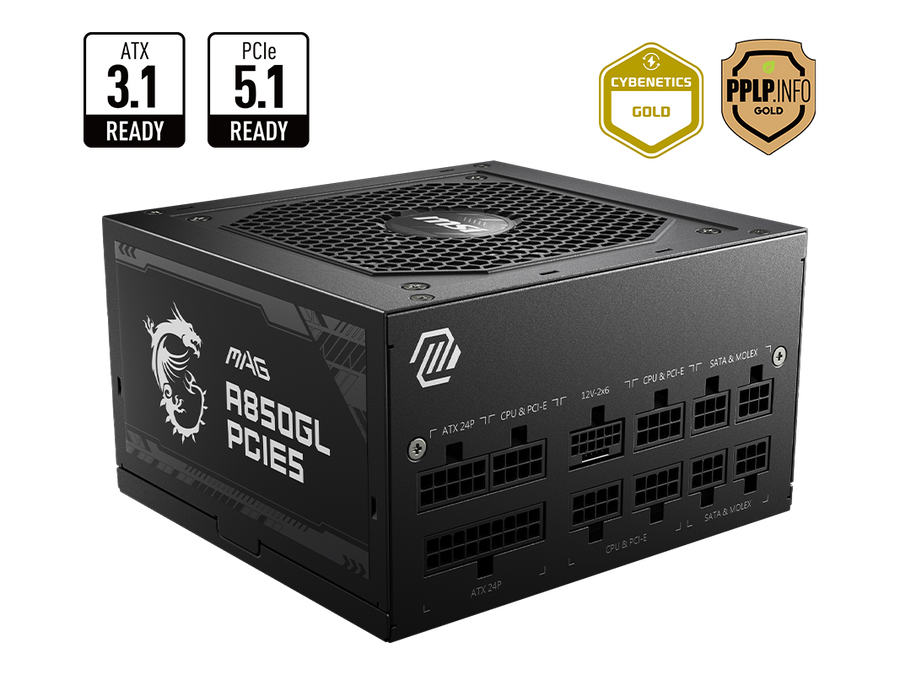 MSI MAG 850W 80+ Gold (A850GL PCIE5) — 1