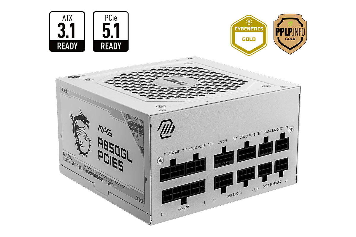 MSI MAG 850W 80+ Gold WHITE — 1