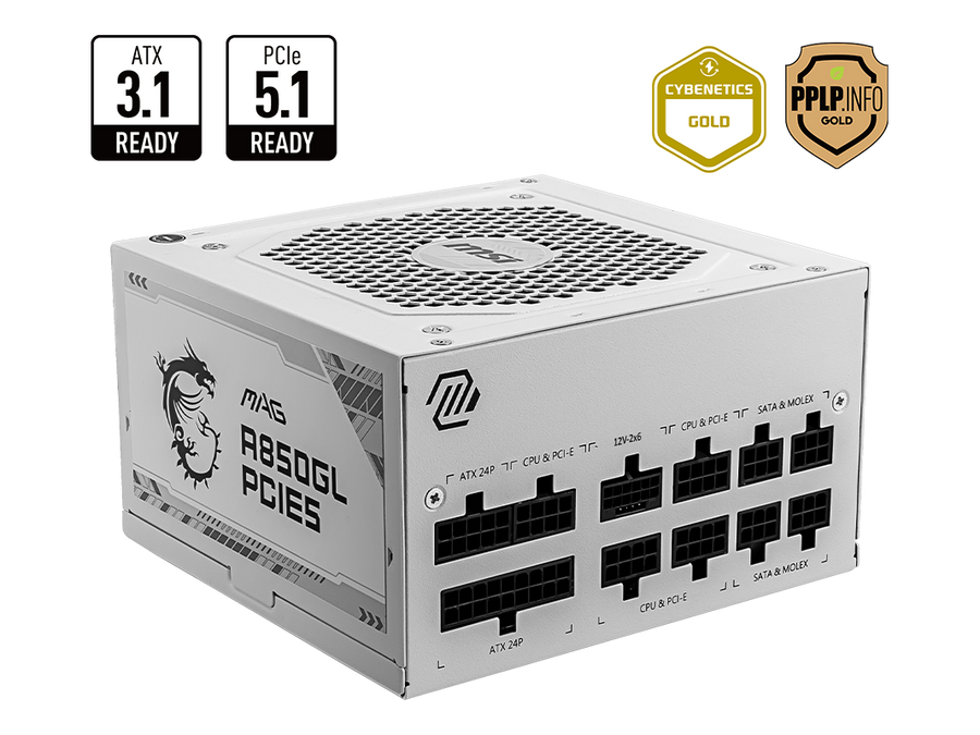 MSI MAG 850W 80+ Gold WHITE — 1