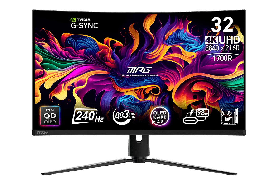 MSI MPG 321CURX QD-OLED 32″ 4K 240Hz — 1