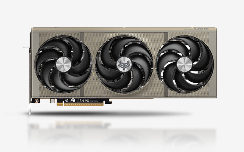 SAPPHIRE NITRO+ AMD Radeon RX 9070 — front, Tri-X fans