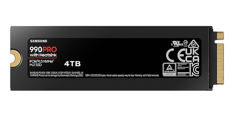 Samsung 990 PRO 4TB PCIe 4.0 NVMe with Heatsink — 1