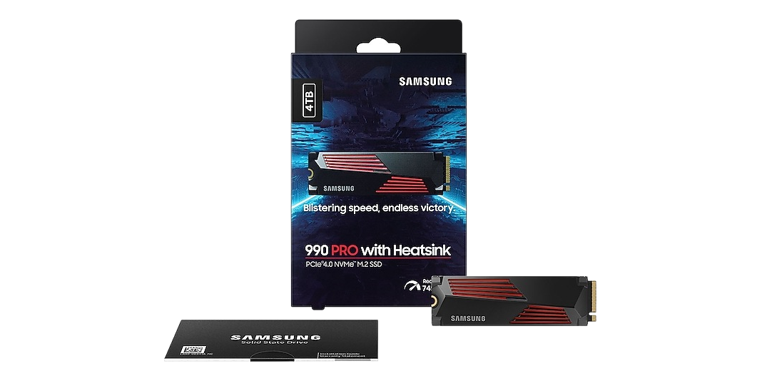 Samsung 990 PRO 4TB PCIe 4.0 NVMe with Heatsink — 3