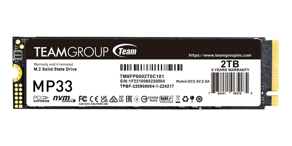 TeamGroup MP33 1TB PCIe 3.0 NVMe — 1