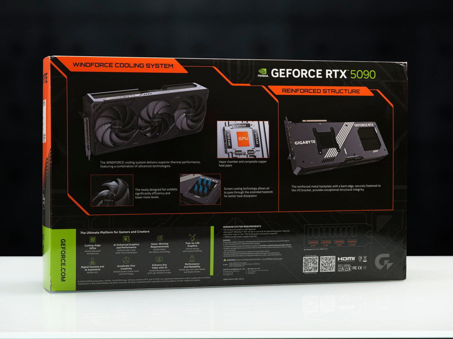 GIGABYTE GeForce RTX 5090 WINDFORCE OC 32GB GDDR7 (GV-N5090WF3OC-32GD)